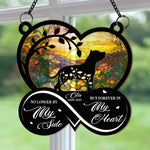 Forever In My Heart Dog Loss - Personalized Window Hanging Suncatcher Ornament