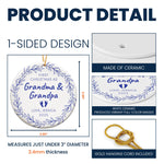 First Christmas As Grandma & Grandpa - Personalized Ceramic Ornament