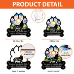 You Left Paw Prints Forever On Our Hearts - Personalized Window Hanging Suncatcher Ornament