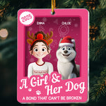A Girl & Her Dogs Has Unbreakable Bond Toy Box - Personalized Acrylic Ornament