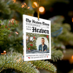 A Hug From Heaven I'm Always With You Memorial Ornament - Personalized Acrylic Photo Ornamet