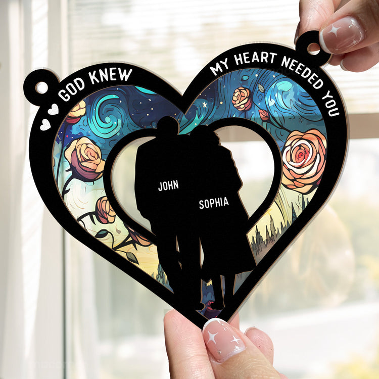 Anniversary-Gift-God-Knew-My-Heart-Needed-You-Personalized-Window-Hanging-Suncatcher-Ornament_3