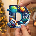 Astronaut Space Theme Letters For Kid Christmas Gift - Personalized Acrylic Ornament