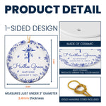 Baptism Ornament Christmas Ornament For Baby - Personalized Ceramic Ornament