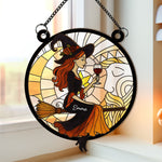 Beautiful-Witch-Drink-Wine-Personalized-Window-Hanging-Suncatcher-Ornament_3