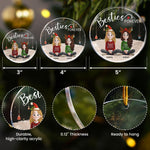 Besties Forever - 3D Style 2025 - Personalized Acrylic Ornament