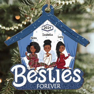 Besties Forever - Limited Version - Personalized Wooden Ornament