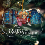Besties Forever - Stained Glass Style - Personalized Acrylic Ornament