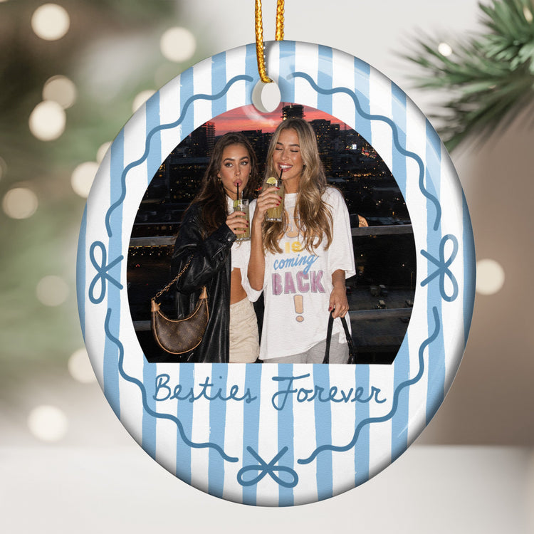 Besties_Photo_Striped_Thank_You_Friendship_Gifts_Custom_Photo_Personalized_Ornament_3