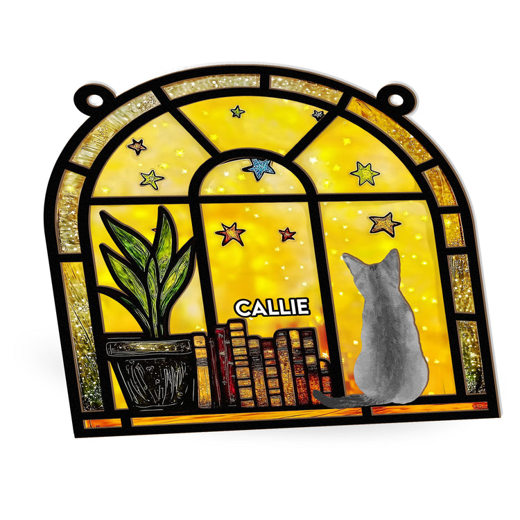 Books-And-Cats-On-The-Window-Personalized-Window-Hanging-Suncatcher-Ornament_4