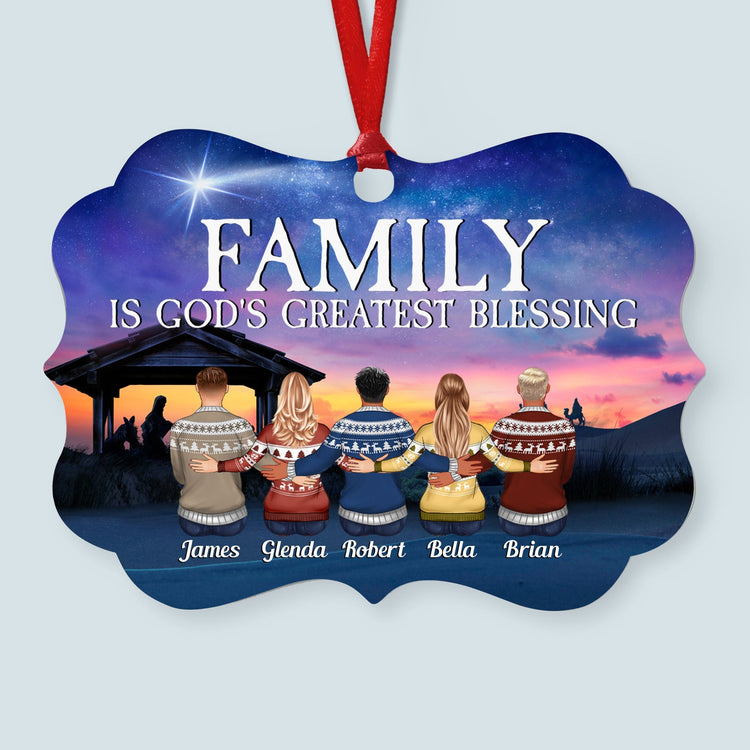 Brothers & Sisters Are God Way Of Making Sure We Never Walk Alone - Personalized Aluminum Ornament - Christmas Gift For Brothers & Sister, Cousins - Family Hugging