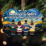 Brothers & Sisters Christmas Ornament - Personalized Wooden Ornament