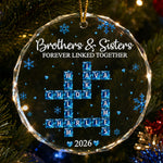 Brothers_Sisters_Forever_Linked_Together_Custom_Scrabble_Crosswords_Family_Names_Personalized_Ornament_1