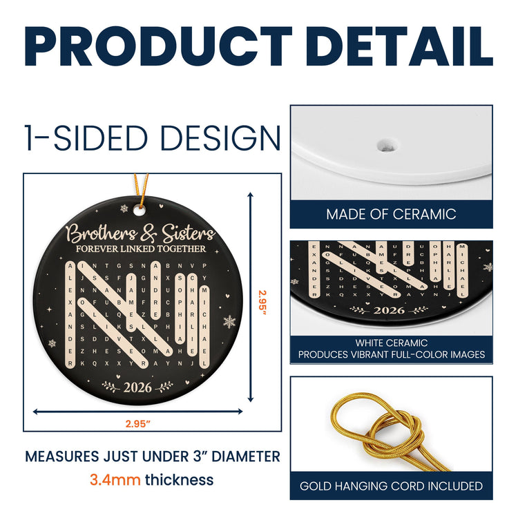 Brothers_Sisters_Forever_Linked_Together_Custom_Word_Search_Personalized_Ornament_6