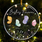 Butterfly - Besties Forever - Personalized Acrylic Ornament