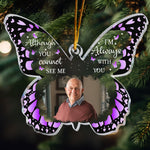 Butterfly Memorial Ornament I'm Always With You - Personalized Acrylic Photo Ornament