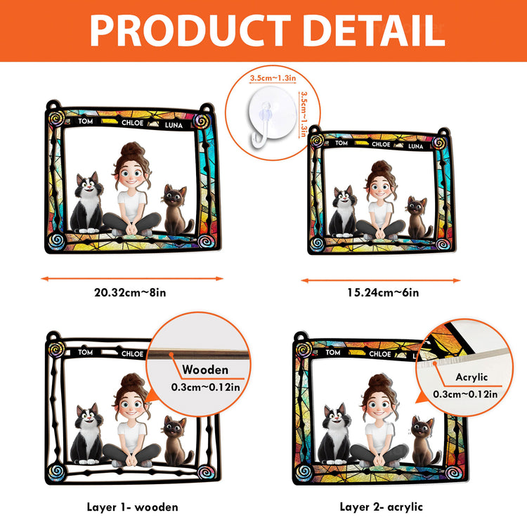 Cat-Mom-And-Her-Cats-Personalized-Window-Hanging-Suncatcher-Ornament_4