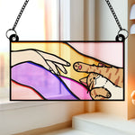 Cat-Reaching-For-Hand-Personalized-Window-Hanging-Suncatcher-Ornament_1