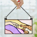 Cat-Reaching-For-Hand-Personalized-Window-Hanging-Suncatcher-Ornament_2