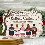 Christmas Is Better With Family, Siblings, Brothers & Sisters - Personalized Wooden Ornament