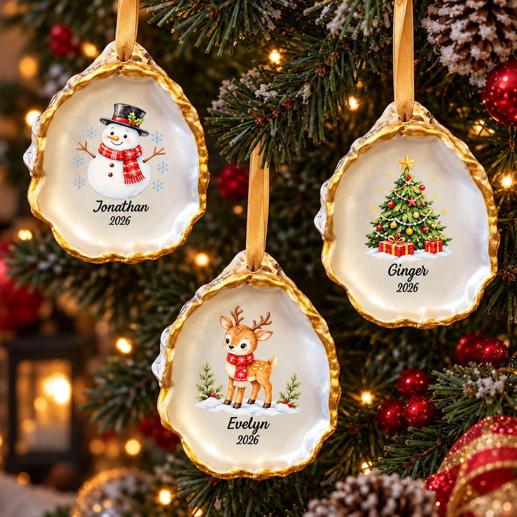 Christmas_Family_Oyster_Shaped_Ornament_Gifts_For_Family_Members_Personalized_Ornament_1