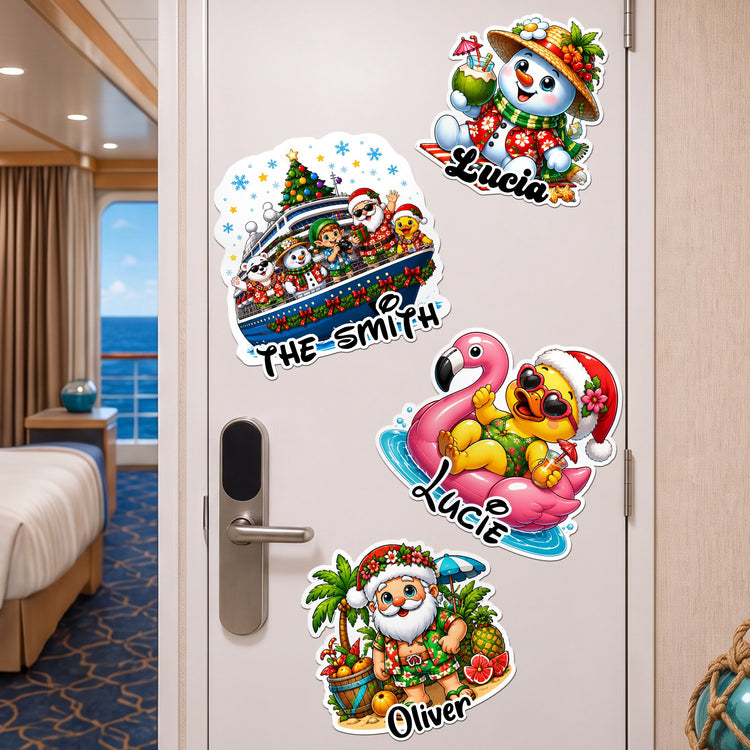 Christmas_In_July_Trip_Cruise_Door_Stateroom_Decor_Xmas_Santa_In_Summer_Personalized_Magnet_1