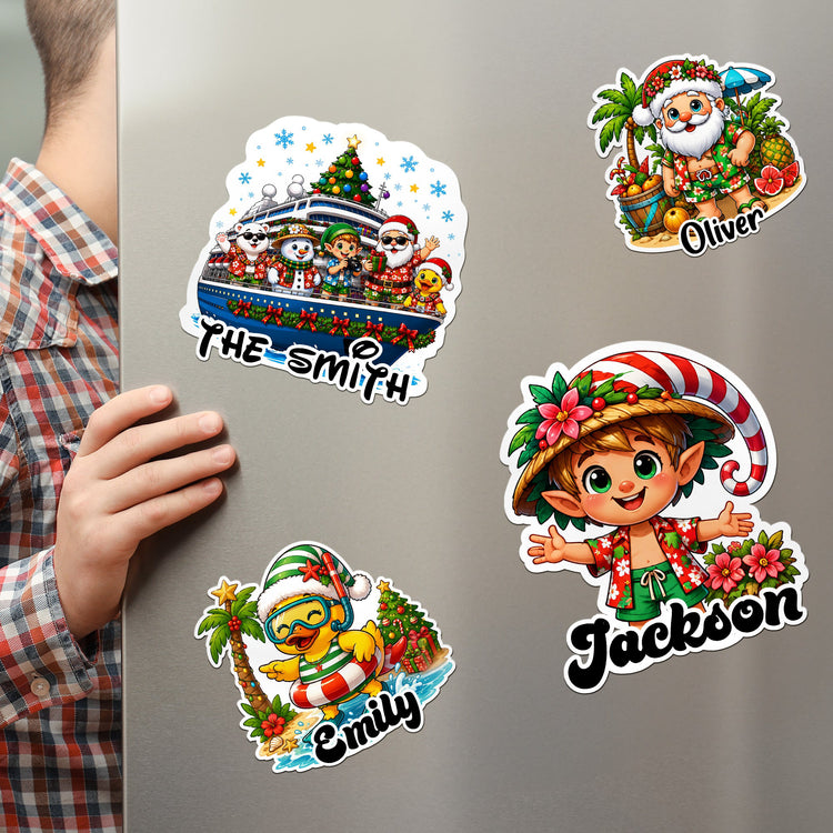 Christmas_In_July_Trip_Cruise_Door_Stateroom_Decor_Xmas_Santa_In_Summer_Personalized_Magnet_4