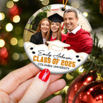 Congrats Graduation Gift - Personalized Ceramic Photo Ornament