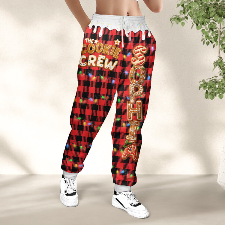 Cookie-Crew-Custom-Gingerbread-Letter-With-Name-For-Family_-Kids-Personalized-Sweatpants_5