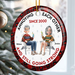 Couple Ornament New Version Annoying Each Other Since - Personalized Ceramic Ornament