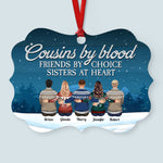 Cousins Like You Are Precious And Few - Personalized Aluminum Ornament - Christmas Gift For Cousins, Gift For Aunts, Gift For Uncles, Gift For Family - Family Hugging
