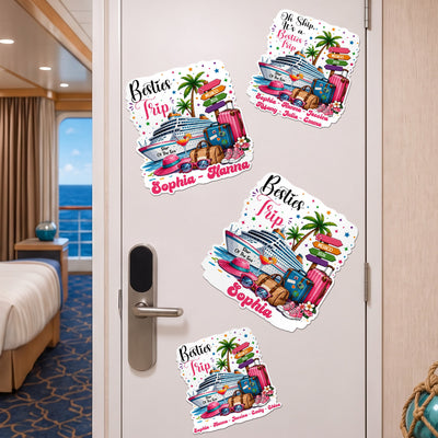 Cruise Door Signs Stateroom Decor Cruising Family Vacation, Girls Trip, Bachelor - Personalized Magnet