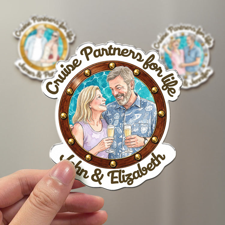 Cruise_Partners_For_Life_Custom_Couple_Photo_Watercolor_Personalized_Magnet_2