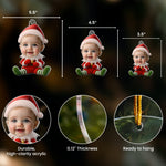 Custom Kid Face Cute Elf Baby - Personalized Acrylic Photo Ornament