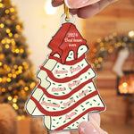 Custom Names Coworker Christmas Tree Cake - Personalized Acrylic Ornament