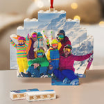 Custom Photo For Family, Friends, First Christmas - Custom Buildable Christmas Photo Ornament