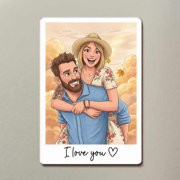 Custom_Couple_Gifts_Photo_Into_Art_Cartoon_Style_Personalized_Magnet_5