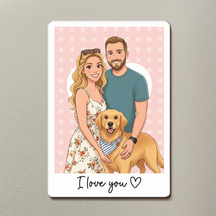 Custom_Couple_Gifts_Photo_Into_Art_Cartoon_Style_Personalized_Magnet_6