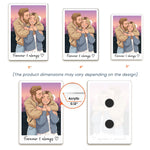 Custom_Couple_Gifts_Photo_Into_Art_Cartoon_Style_Personalized_Magnet_9