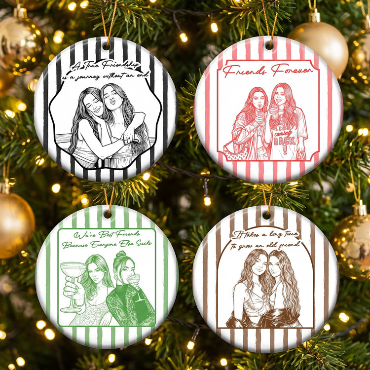 Custom_Friend_Photo_Art_Sketch_Stripes_Thank_You_Friendship_Gifts_Personalized_Ornament_1