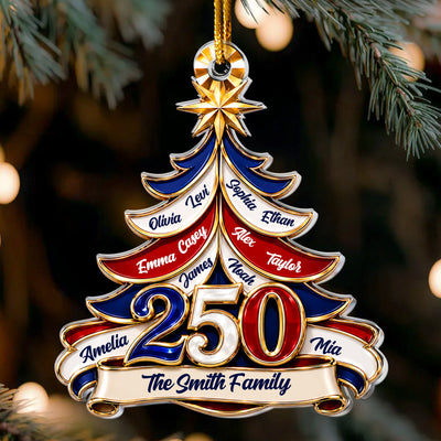 Custom Name 250 Years Of Freedom USA - Personalized Ornament