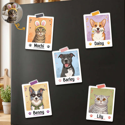 Custom Pet Portrait Cartoon Style Colorful - Personalized Magnet