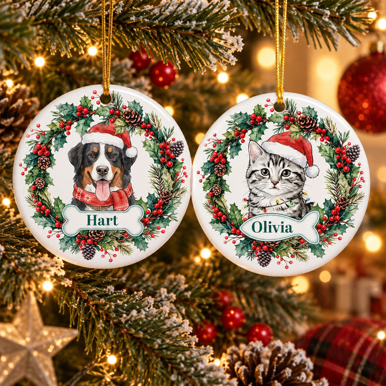 Custom_Pet_Portrait_Christmas_Watercolor_Art_Personalized_Ornament_2