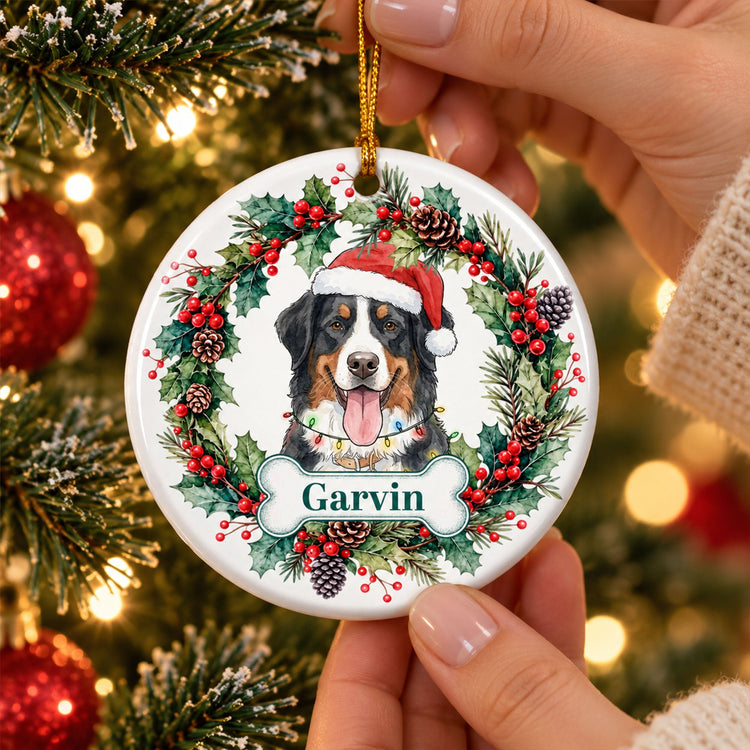 Custom_Pet_Portrait_Christmas_Watercolor_Art_Personalized_Ornament_3