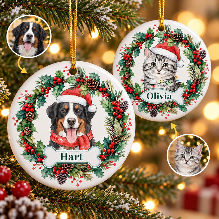Custom_Pet_Portrait_Christmas_Watercolor_Art_Personalized_Ornament_7