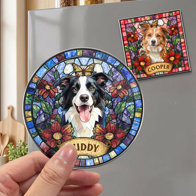 Custom_Pet_Portrait_Stained_Glass_Style_Gifts_For_Pet_Owners_Personalized_Magnet_2