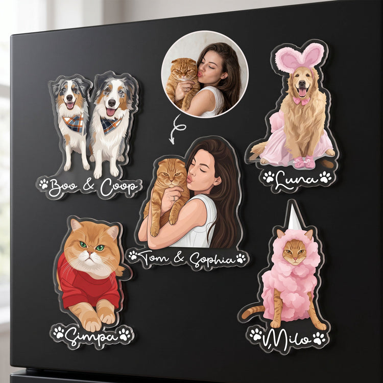 Custom_Pet_Portrait_Turn_Photo_Into_Art_Gifts_For_Dog_Lovers_Cat_Lovers_Personalized_Magnet_1