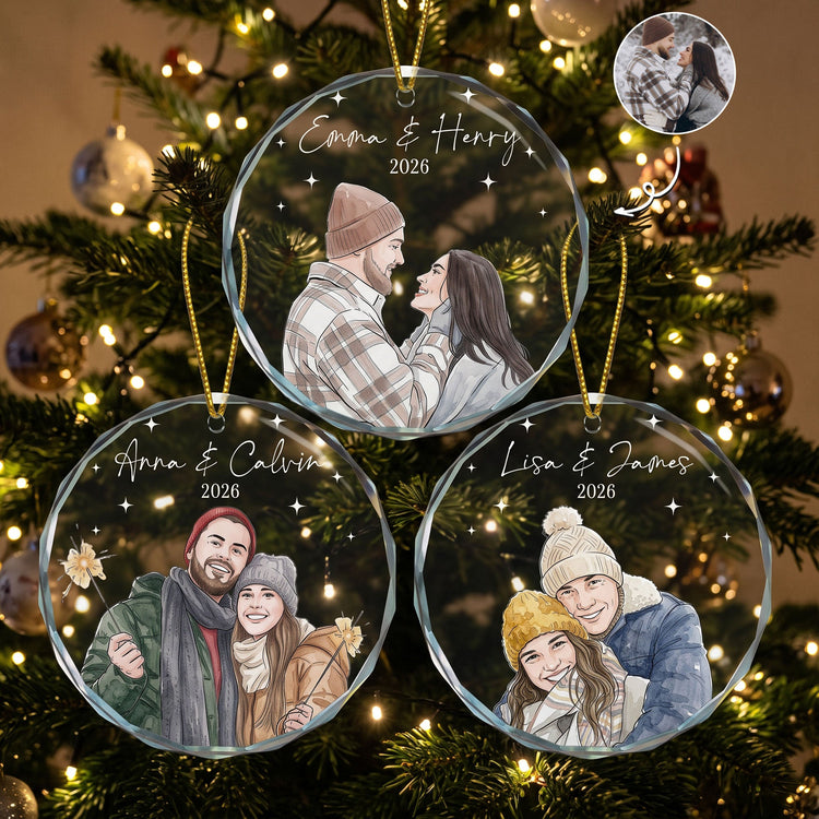 Custom_Photo_Watercolor_Art_New_Version_Our_First_Christmas_Personalized_Ornament_1