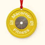 Bumper Plate - Personalized Gym Christmas Ornament