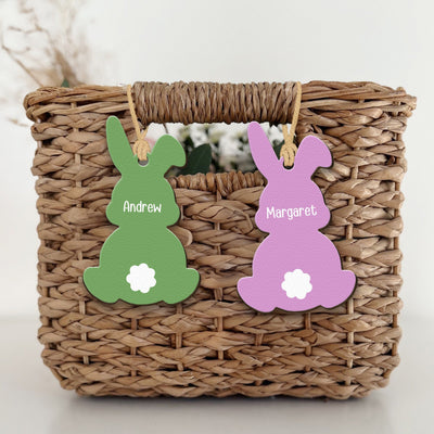Cute Rabbit Easter Custom Name Gift For Kid Baby - Personalized Easter Basket Tags